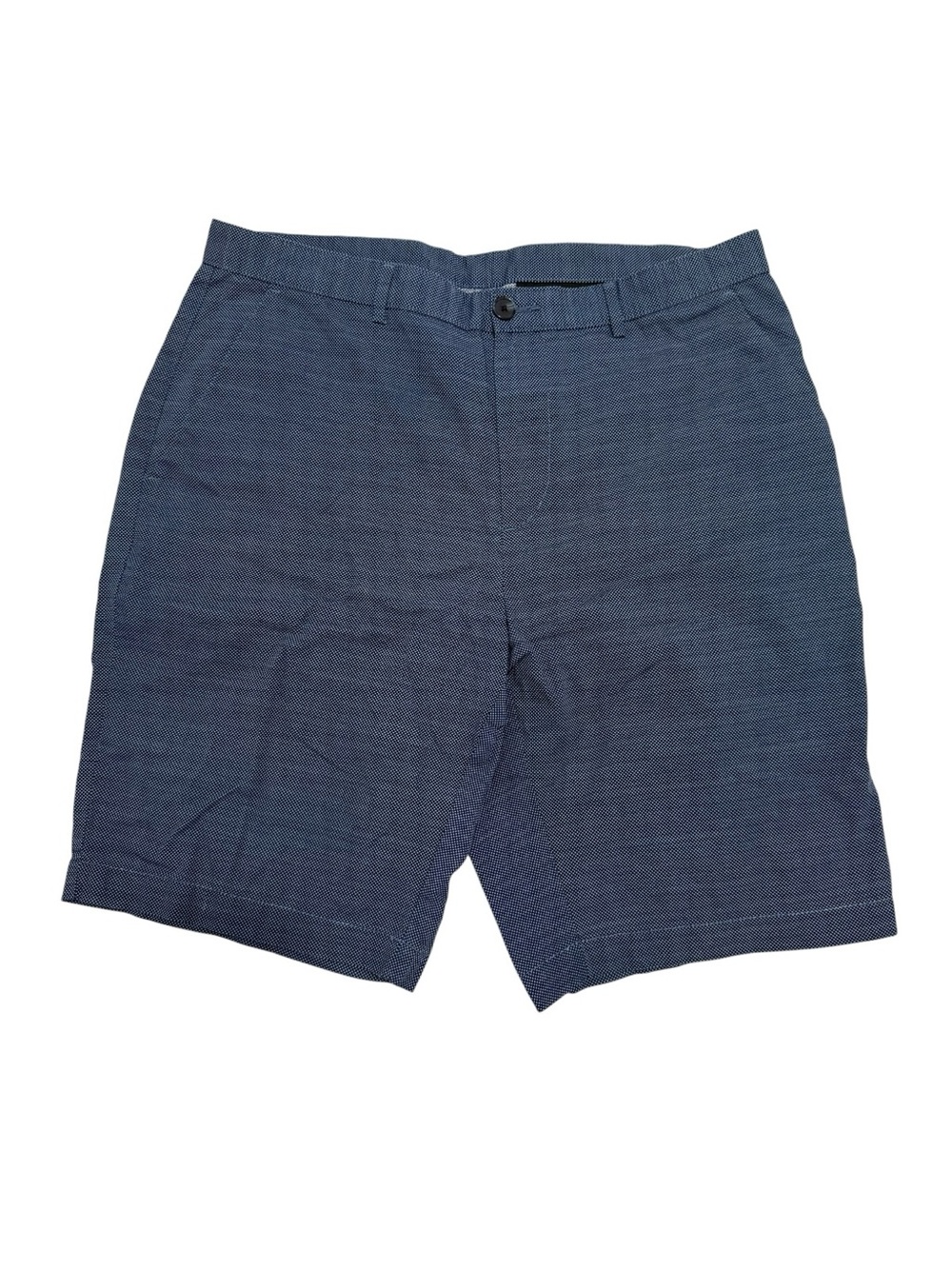 Calvin Klein Navy Blue Flat-Front Chino Shorts
